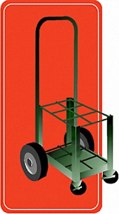 MADA "M7", "C", "D", "E" Small Cylinder Cart (4 Wheels)