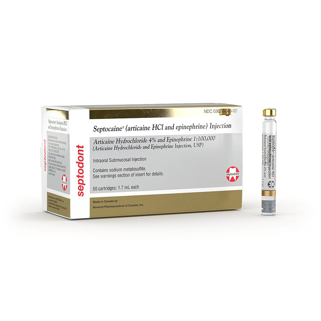 Septodont Septocaine® 4% and Epinephrine 1:100,000