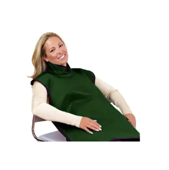 Flow Adult Bib Apron w/Collar, Lead, Hunter Green