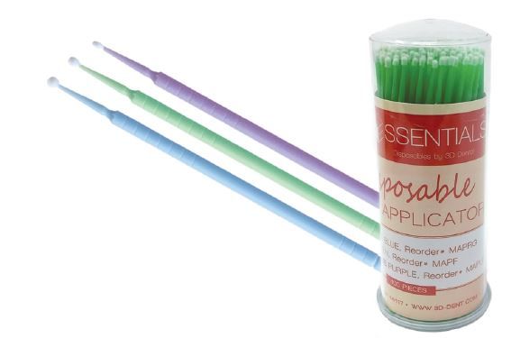 3D Dental, Micro Brush Applicator, Fine, Green, 400ct