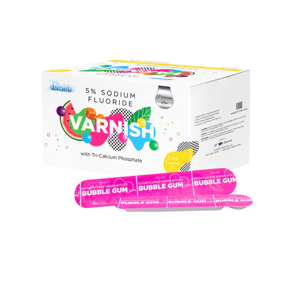 3D Dental Dream Fluoride Varnish .40ml m 50ct, Bubblegum