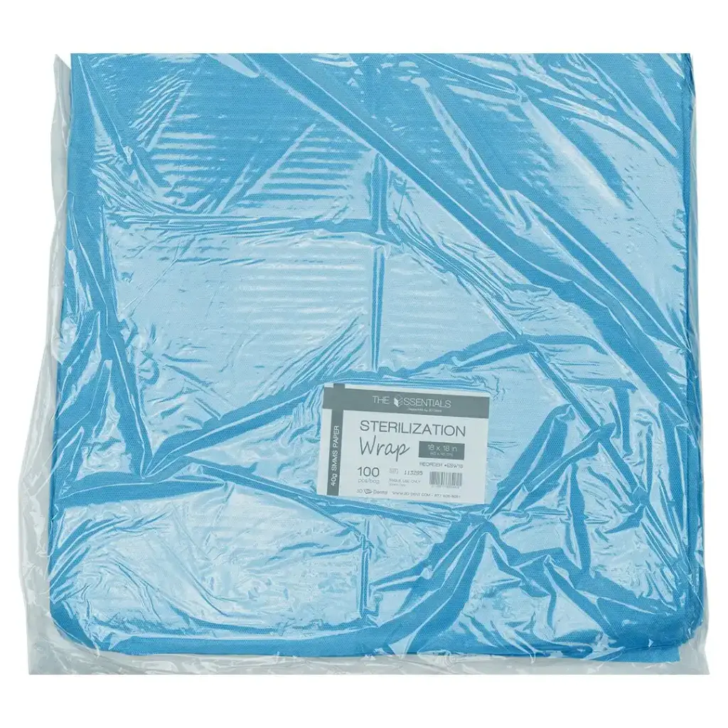 3D Sterilization Wraps 18" X 18", 1 bag of 100