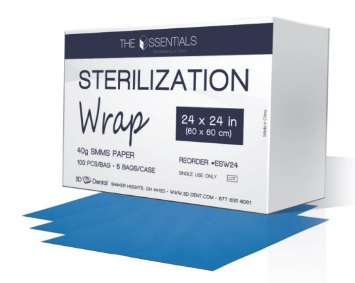 3D Sterilization Wraps 24" X 24"