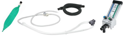Belmed Flowmeter Head with Scavenger Rubber Goods Includes: Scavenger Inhaler, Tube, Bag (Specify Mounting Adapter)