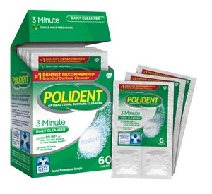 Polident® 3-Minute Denture Cleanser Dispenser Box