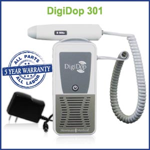 Newman Digidop Handheld Non-Display Digital Doppler (DD-301) & 8MHz Vascular Probe