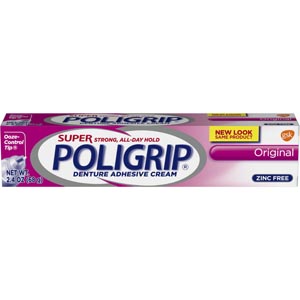 Super Poligrip® Original Denture Adhesive Cream, 2.4 oz. tube