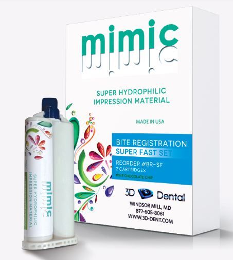 3D Dental Mimic Bite Registration Super Hydrophilic, 2PK