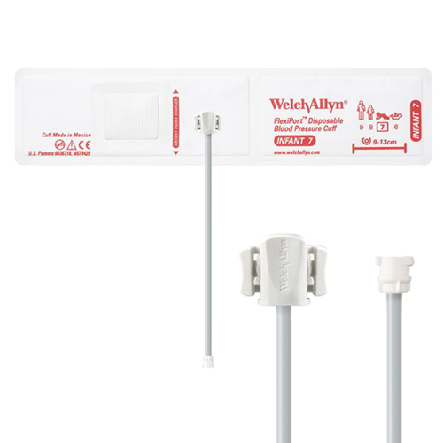 Welch Allyn Flexiport Soft Infant Disposable Blood Pressure Cuff with 1-Tube, Locking Connector, 20/Pack