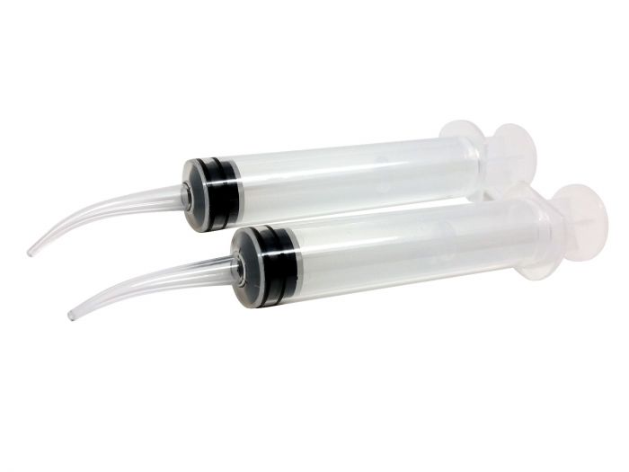 3D Dental Disposable Syringe, Tapered Curved Tip, 12cc, Non-Sterile, 50Ct