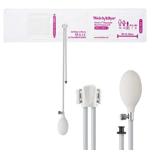 Welch Allyn Flexiport Soft Small Child Disposable Blood Pressure Cuff with 2-Tube, Inflation System, 20/Pack