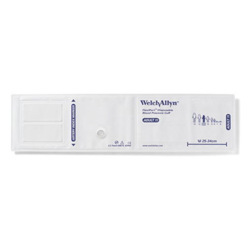 Welch Allyn Flexiport Soft Adult Disposable Blood Pressure Cuff with 2-Tubes, 20/Pack