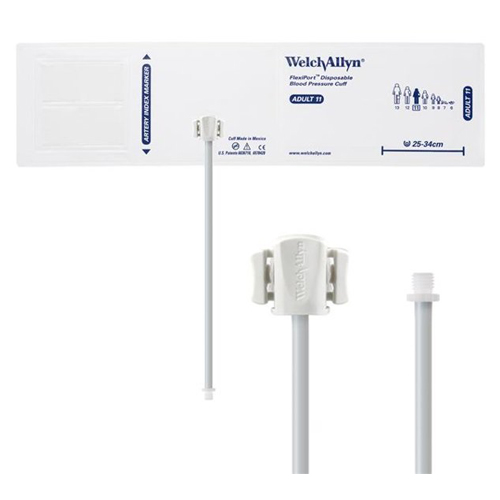 Welch Allyn Flexiport Soft Adult Disposable Blood Pressure Cuff with 1-Tube, Screw Connector, 20/Pack