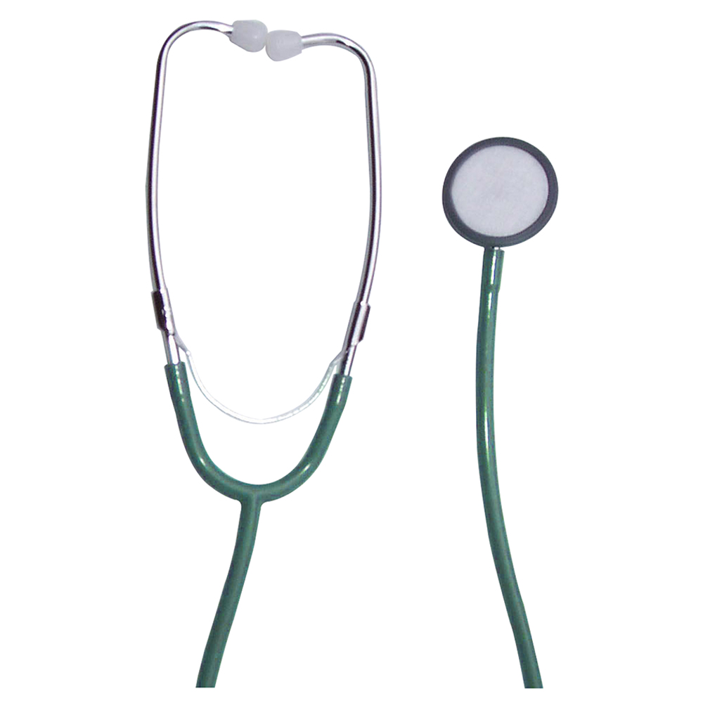 Dukal Tech-Med 22 inch Single Head Stethoscope, Green, 100/Pack