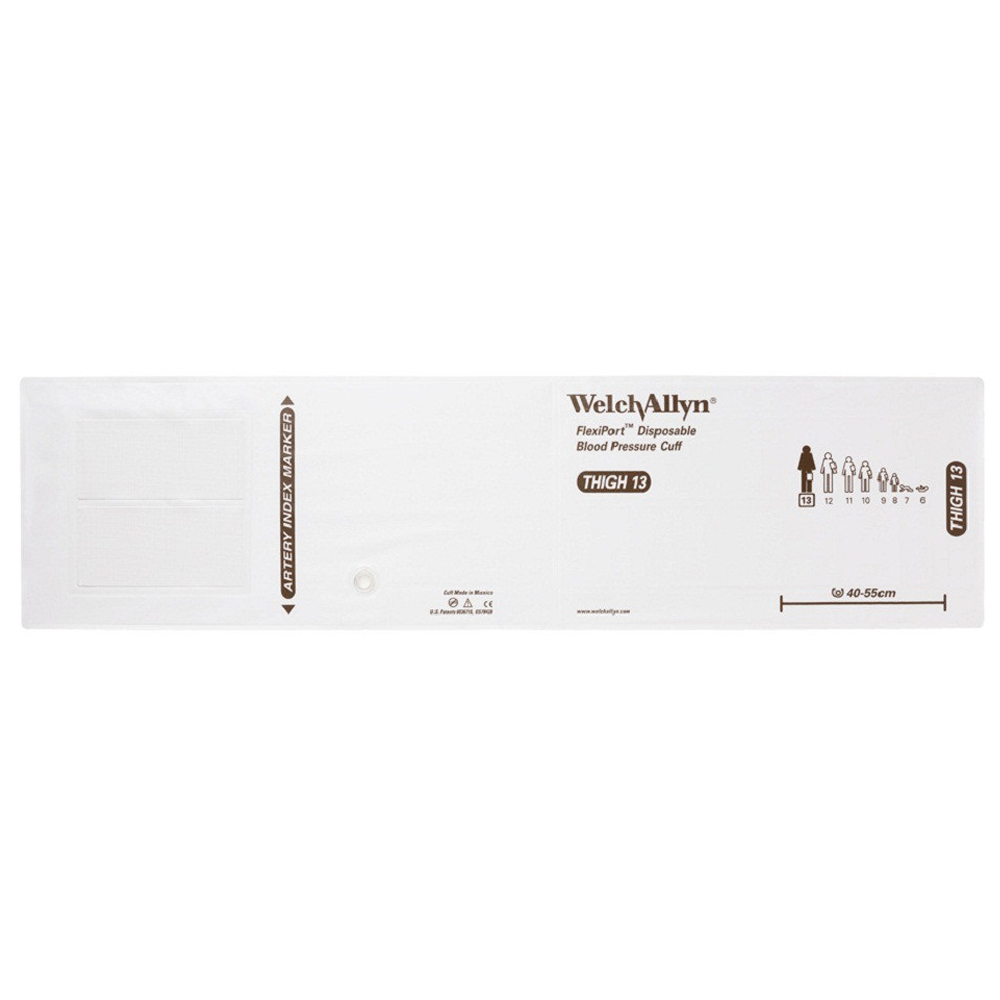 Welch Allyn Flexiport Soft Thigh Disposable Blood Pressure Cuff, 20/Pack