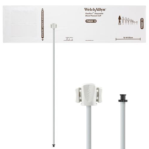 Welch Allyn Flexiport Soft Thigh Disposable Blood Pressure Cuff with 1-Tube, Tri-Purpose Connector, 20/Pack