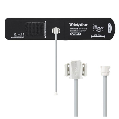 Welch Allyn Flexiport Infant Reusable Blood Pressure Cuff with 1-Tube, Locking Connector for Blood Pressure Monitor