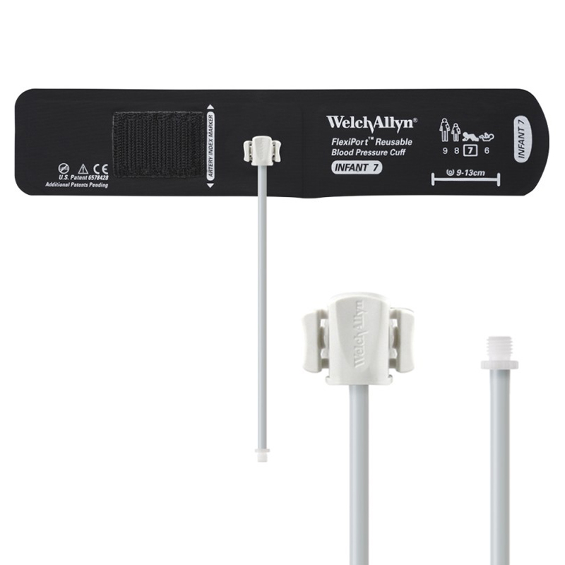 Welch Allyn Flexiport Infant Reusable Blood Pressure Cuff with 1-Tube, Screw Connector for Blood Pressure Monitor