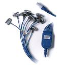 Welch Allyn Mortara Burdick Patient Cable, AHA 43 inch Leadwires with pinch connection for Q-Stress or HeartStride
