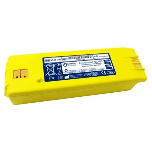 Cardiac Science AED Intellisense Lithium Battery For Powerheart G3 Pro, Yellow