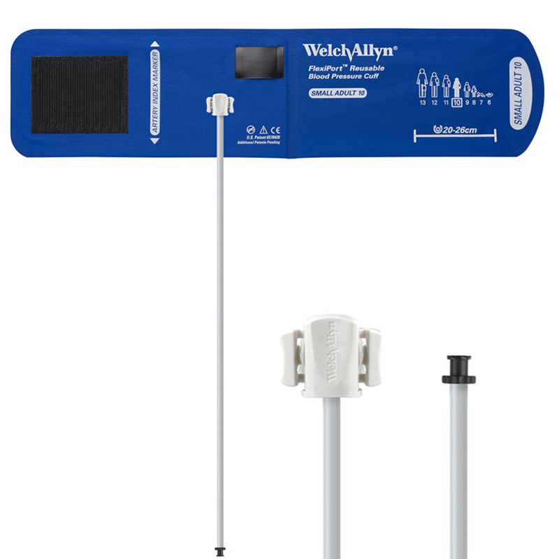 Welch Allyn Flexiport Small Adult Reusable Blood Pressure Cuff with 1-Tube, Tri-Purpose Connector for Blood Pressure Monitor