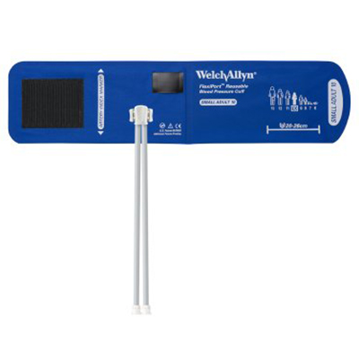 Welch Allyn Flexiport Small Adult Reusable Blood Pressure Cuff with 2-Tubes, Locking Connector for Blood Pressure Monitor