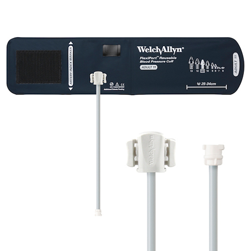 Welch Allyn Flexiport Adult Long Reusable Blood Pressure Cuff with 1-Tube, Locking Connector for Blood Pressure Monitor