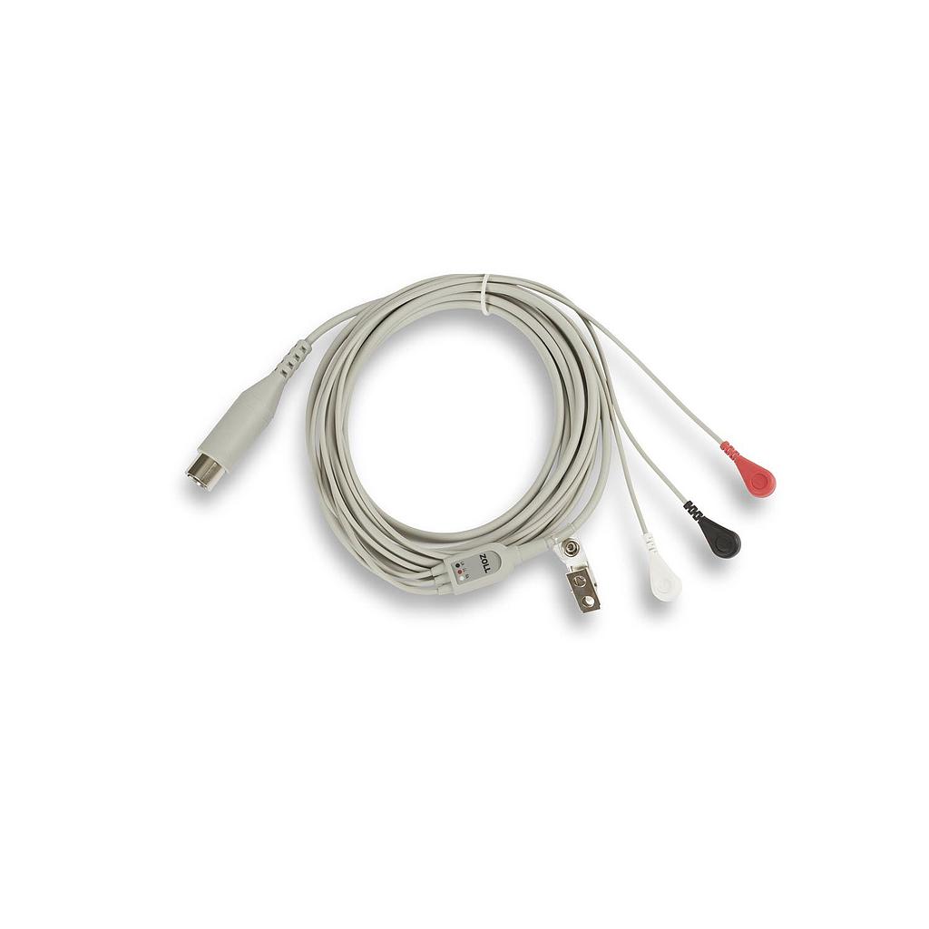 Zoll AED AMI 3-Lead Wire ECG Patient Cable, 12"