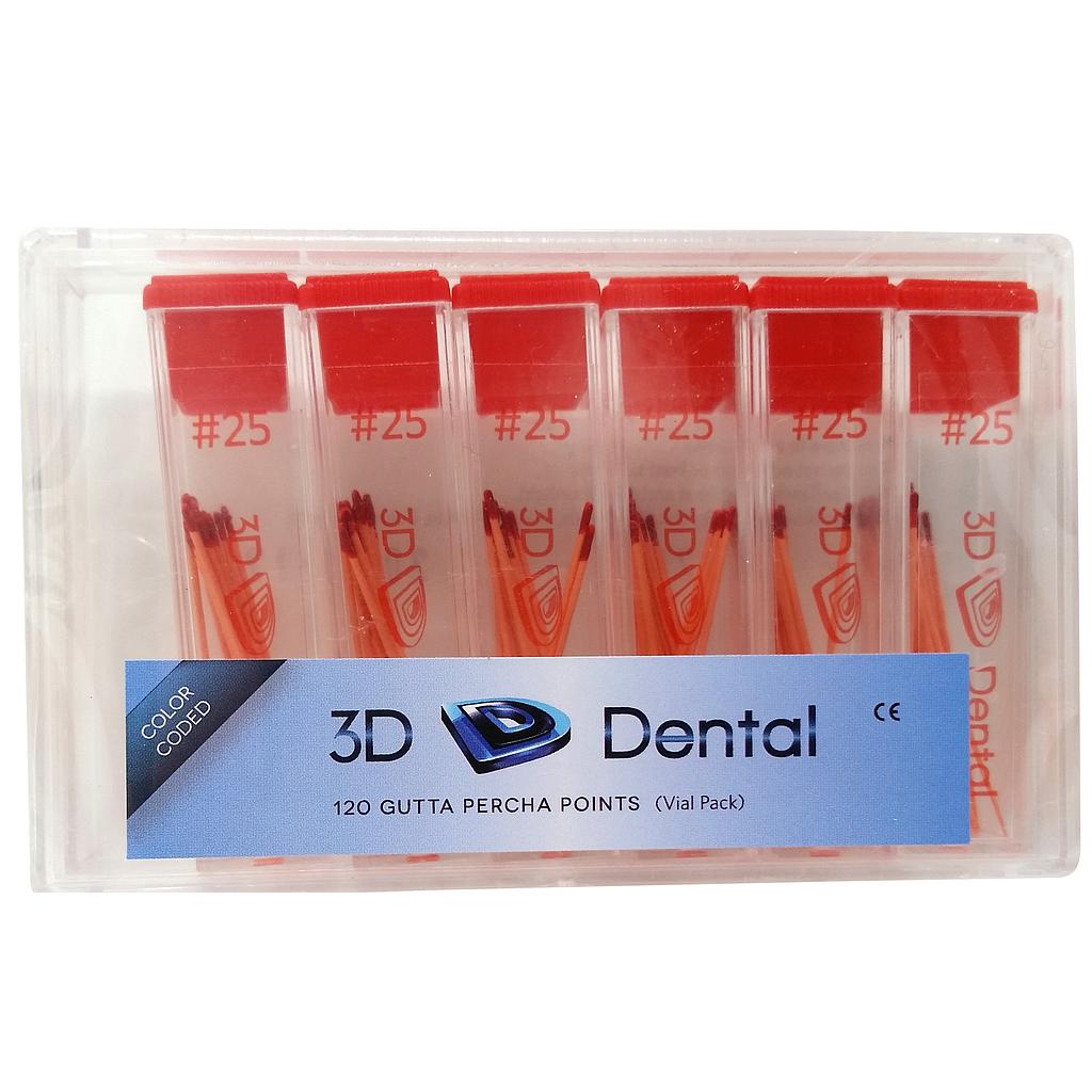 3D Dental Gutta Percha 120Vial pack