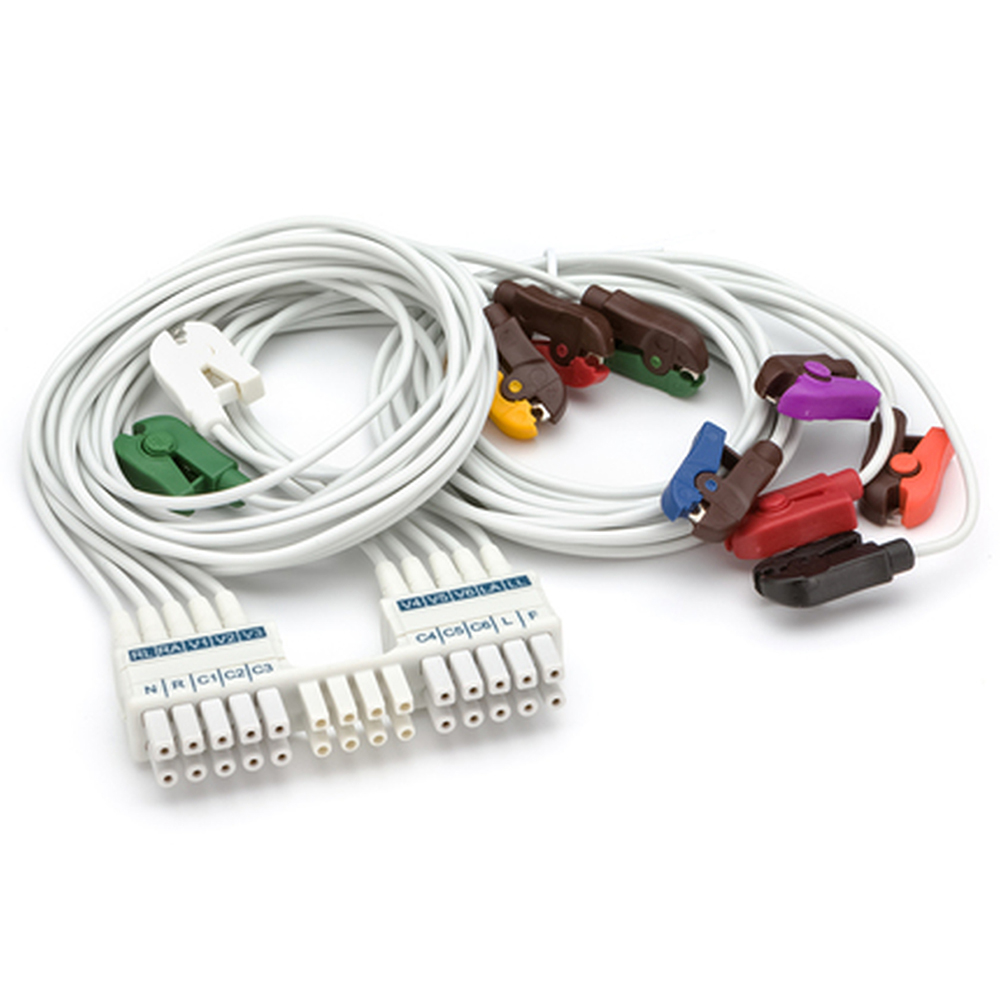 Welch Allyn Mortara Surveyor 10 Wire Replacement Lead Set with AHA Medi-Clips for ECG WAM/AM12