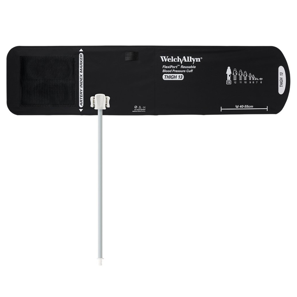Welch Allyn Flexiport Reusable Blood Pressure Cuff with 1-Tube, Bayonet Connector for Blood Pressure Monitor, Thigh