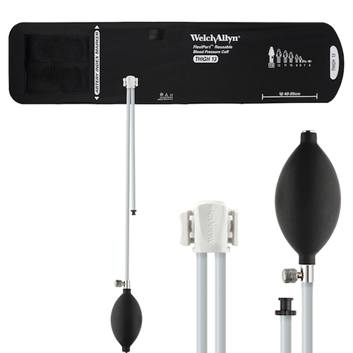 Welch Allyn Flexiport Reusable Blood Pressure Cuff with 2-Tubes, Inflation System for Blood Pressure Monitor, Thigh
