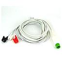 Welch Allyn Mortara Surveyor ECG Cable with 3 Wire, Fixed AHA Clip for S12/S19 Surveyor Patient Monitor