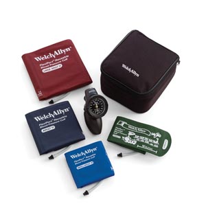 Welch Allyn Classic Hand Aneroid Family Practice Kit & Case, Child Print Cuff, Adult/Large Adult