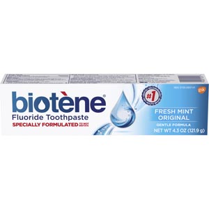 Biotène Toothpaste, Fresh Mint Original, Gentle Formula, 4.3 oz. tube