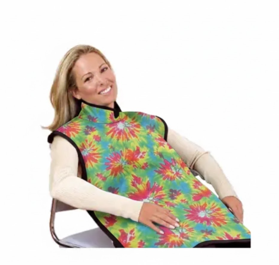 Flow Adult Bib Apron w/Collar, Lead, Tye Dye