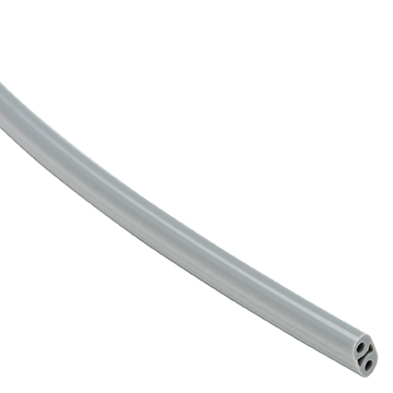 DCI Syringe Tubing, 2 Hole, Asepsis Straight Gray