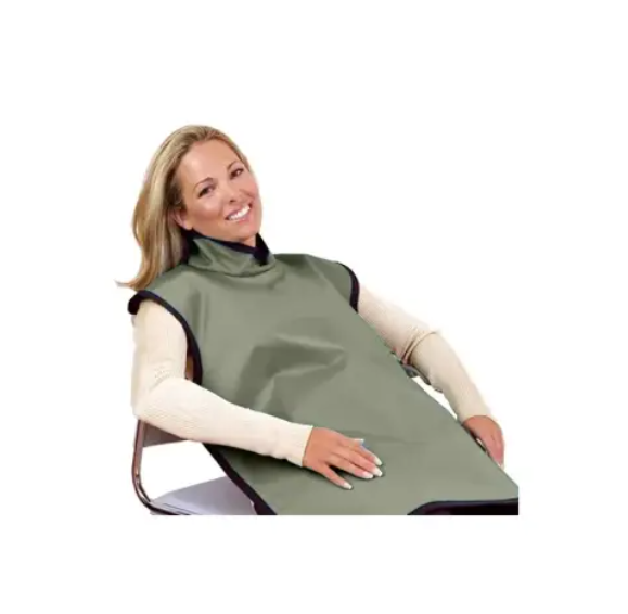 Flow Adult Bib Apron w/Collar, Lead, Gray