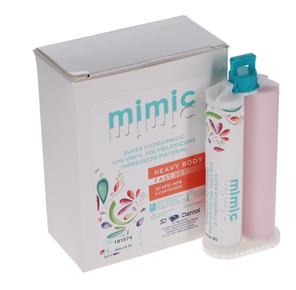3D Mimic VPS Impression Material, Heavy Body Fast Set, 4pk