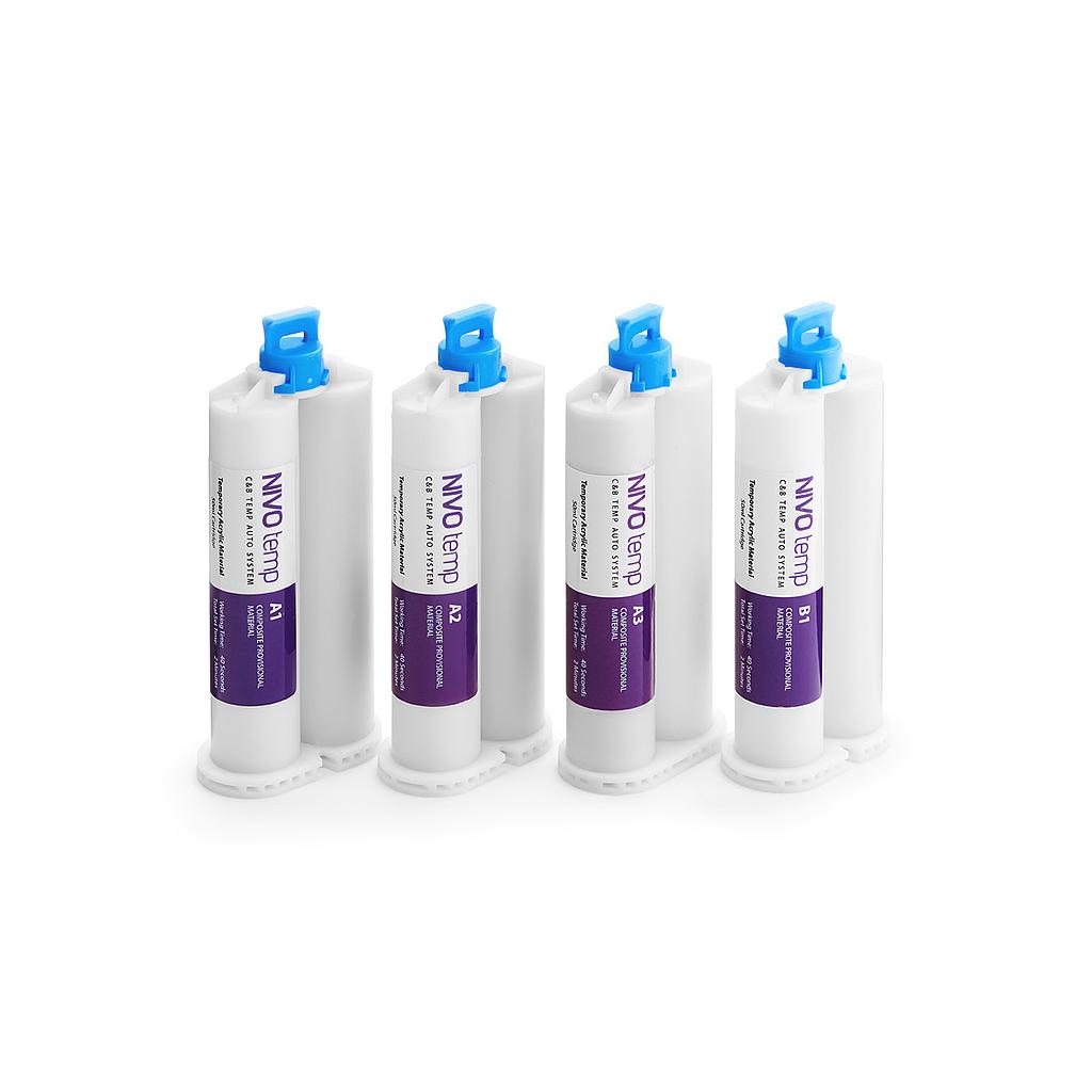 NIVO Temporary Crown & Bridge Material Cartridge, 50ml, 1:1, choose your shade