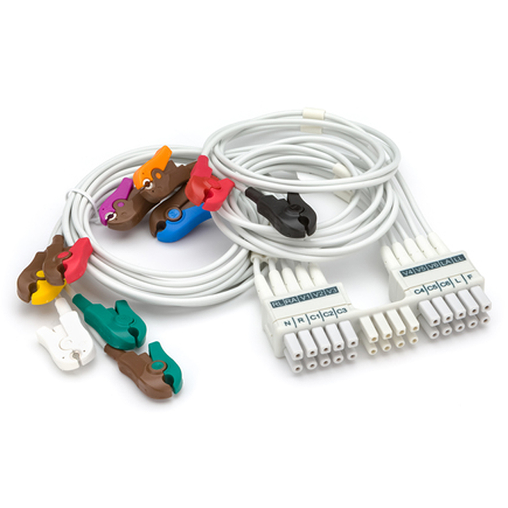 Welch Allyn 10 Wire AHA Lead Set with Clips, Short Length
