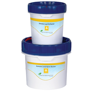 Solmetex Lead Apron Bucket, 2 Aprons Max