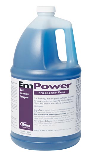 Metrex Empower™ Dual Enzymatic Fragrance Free Detergent, Gallon