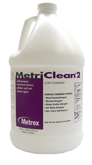 Metrex Metriclean® 2 Low Foam Instrument Cleaner & Lubricant, 2 Gallon