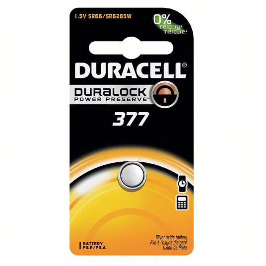 Duracell® Size 376/377 Silver Oxide Medical Electronic Battery, 1.5V