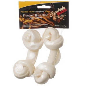 Rawhide Natural Round Safety-Knot Bone - 4"