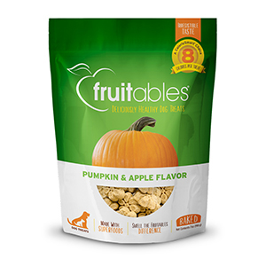 Fruitables Crunchy Dog Treats, Pumpkin & Apple Flavor - 7 oz