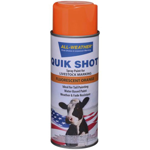All-Weather Quik Shot Livestock Marker (Inverted Tip) - 12 oz, Orange