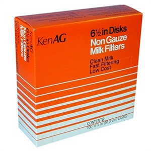 KenAG Non Gauze Disk Milk Filter - 6.5", 100 ct