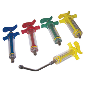 Ideal Reusable Nylon Syringe with Dosing Nut - 30 cc, Green